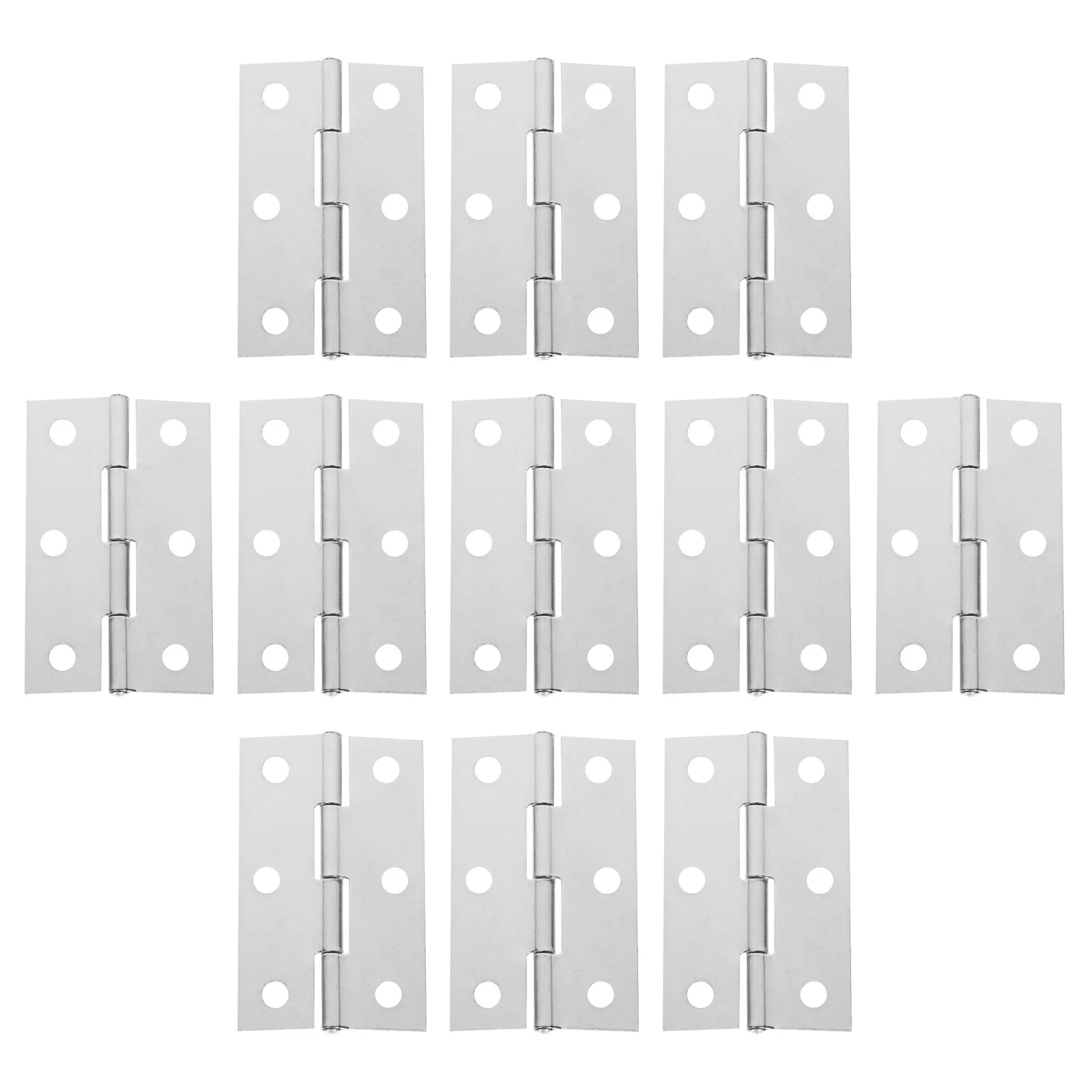 

8Pcs Door Hinge Stainless Steel Flap Heavy Duty Vintage Wooden Box Window Drawer Butt Hinge Backflap Mounting Holes Silver
