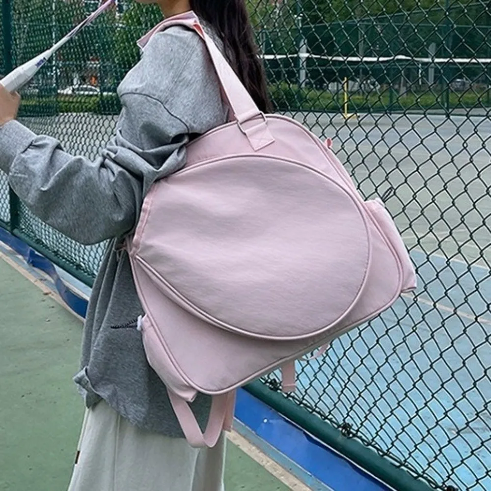 Durable Large Capacity Tennis Backpack Waterproof Solid Color Pickleball Racket Bag Adjustable Comfortable Badminton Bag Women