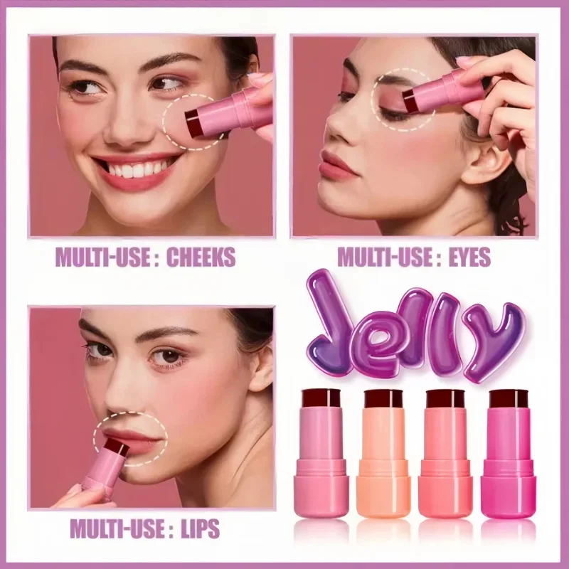 Jelly Blush Lipgloss Stick Voor Luie Mensen Om Contou Zelfs Huidskleur Helderder En Kleur Gemakkelijk Aan Te Brengen Voor Zowel Lippen Als Gezicht