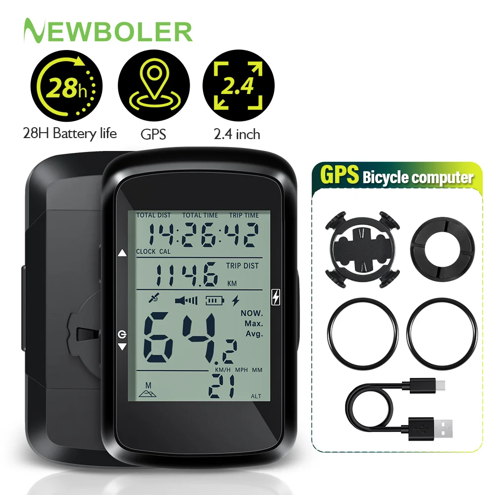 NEWBOLER GPS دراجة الكمبيوتر اللاسلكية مقاوم للماء الدراجات عداد السرعة دراجة الكمبيوتر الطريق الدراجة الجبلية الدراجة الملحقات