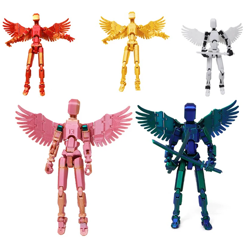 Multi-Jointed Movable Shapeshift Robot With Wings 3D Printed Mannequin Dummy 13 Action Figures Toys Kids Adults Parent-children