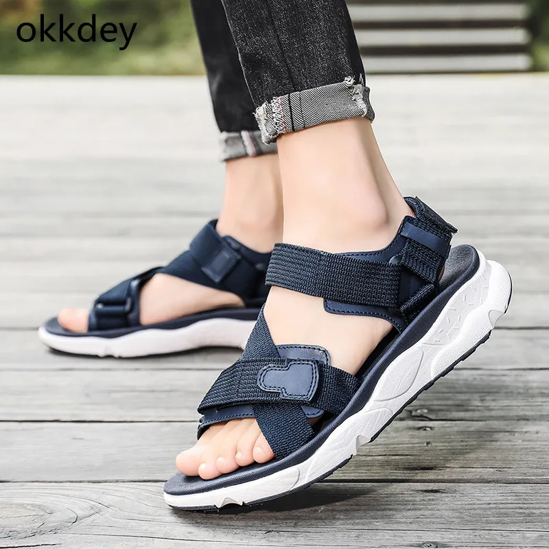 Beach Sandals for Men Wear-Resistant Non-slip Fashion Breathable Trendy All-match Comfortable Platform Casual Shoes Summer Main