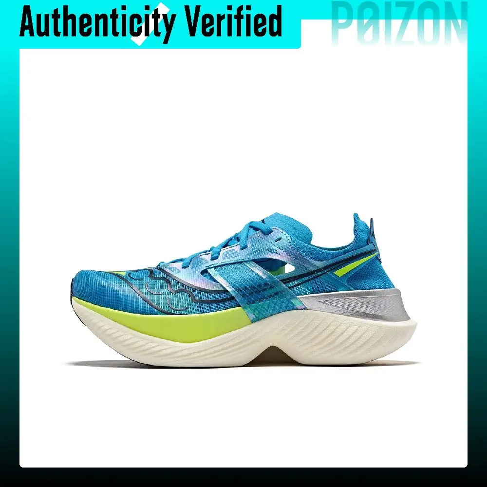 Saucony Endorphin Elite Wing Mesh Low top Marathon Racing Running Shoes Men's Blue Green S20768-221