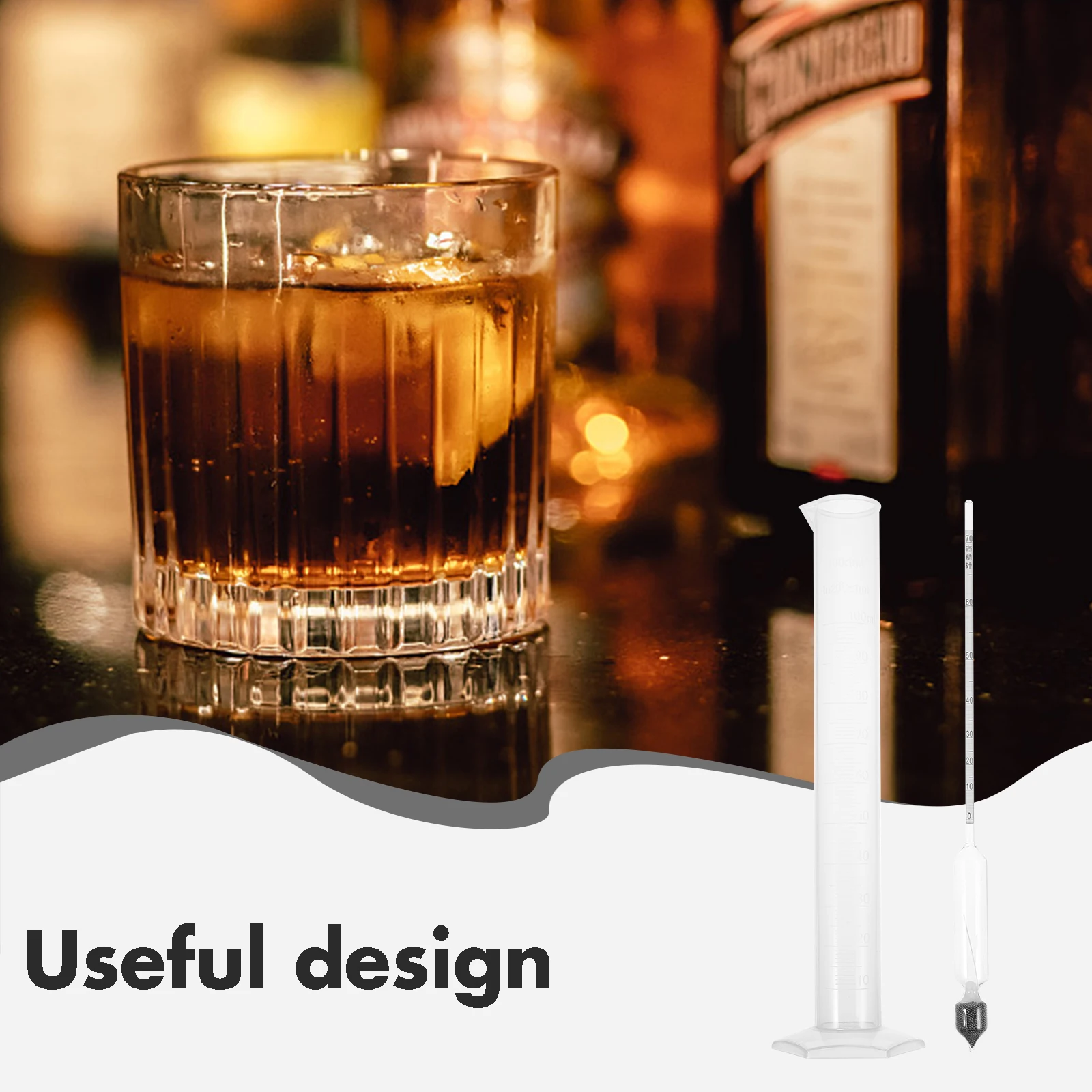 

1 set Alcohol Meter Kit Glass Hydrometer 0 70 Degrees Measuring Cylinder for Beer Making Fermentation Tools Graduated Tube