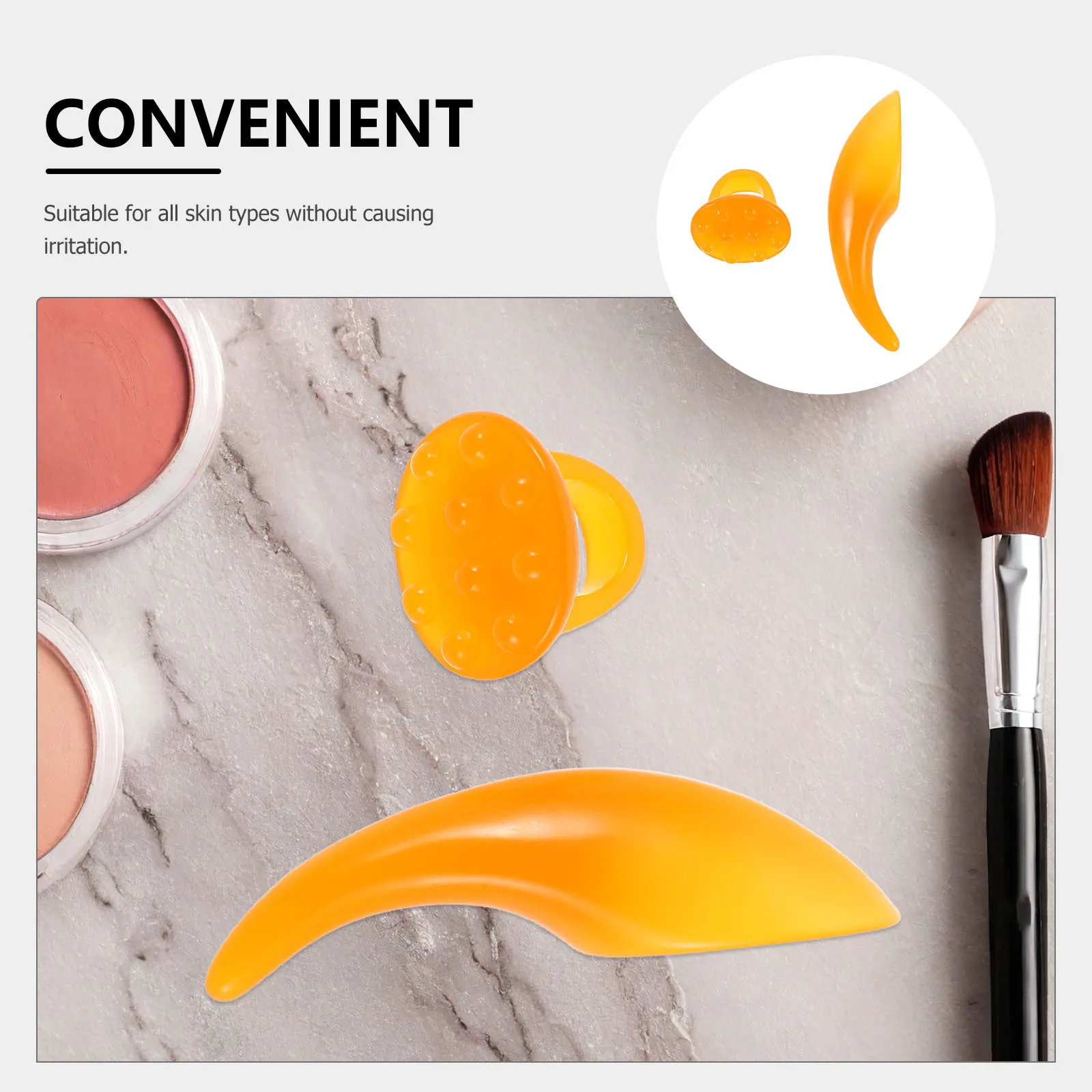 2 pezzi massaggiatore facciale per la cura della pelle portatile a forma di corno Gua Sha strumento viso collo asta raschiante durevole