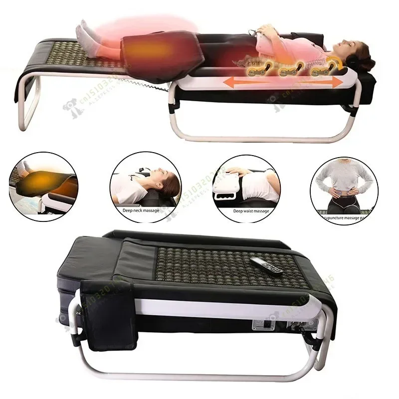 Korea Seragem V3 Electric Heated Massage Bed Jade Master Spine Traction Infrared Heating Therapy Massage Thermal Roller Bed