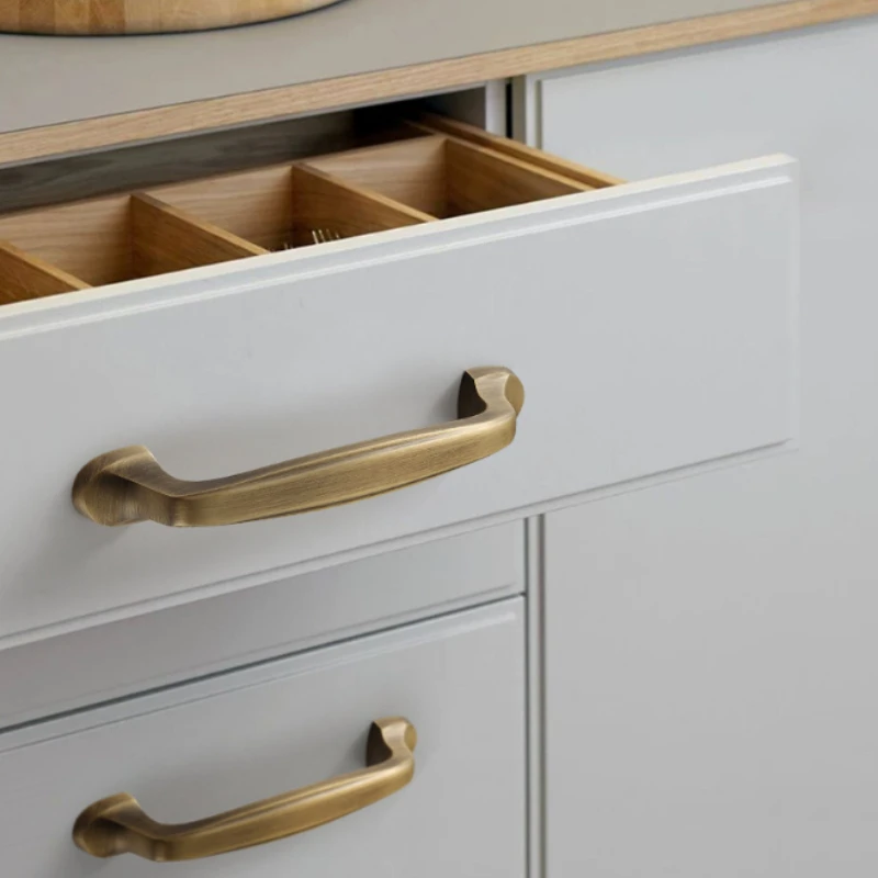 American Solid Brass Bedroom Wardrobe Door Handles Bronze Handles for Cabinets and Drawers Dresser Luxury Handles for Furniture