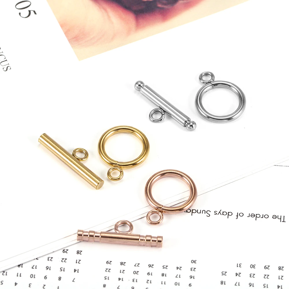 6Sets/Pack Stainless Steel OT Clasp Toggle Clasps Connectors for DIY Jewelry Making Necklaces Bracelets Crafts Accessories