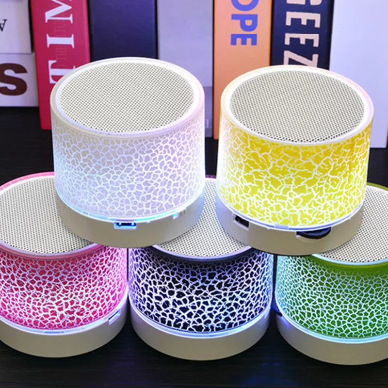 Clearance Sale Bluetooth Mini Speaker Wireless Sound Box Colorful LED TF Card USB Subwoofer Portable MP3 Music Player