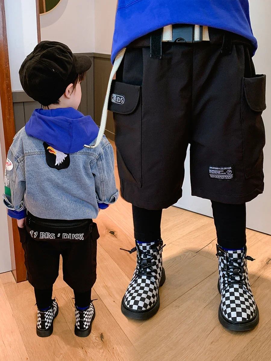 Boys' Running Bag Fake Two-Piece Bib Overall 2020 New Fashion Autumn Korean-Style Casual Pants