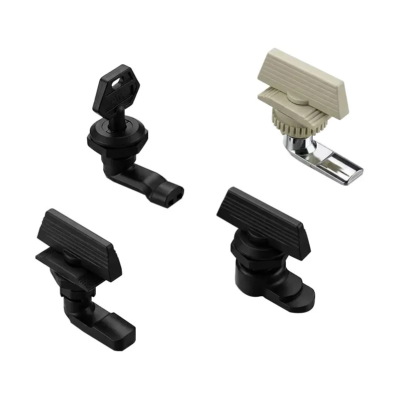 1/5/10PCS New Type Industrial Box  Plastic Door  Tongue Lock Cylinder Lock One Word Key Universal Cabinet Distribution Box Lock