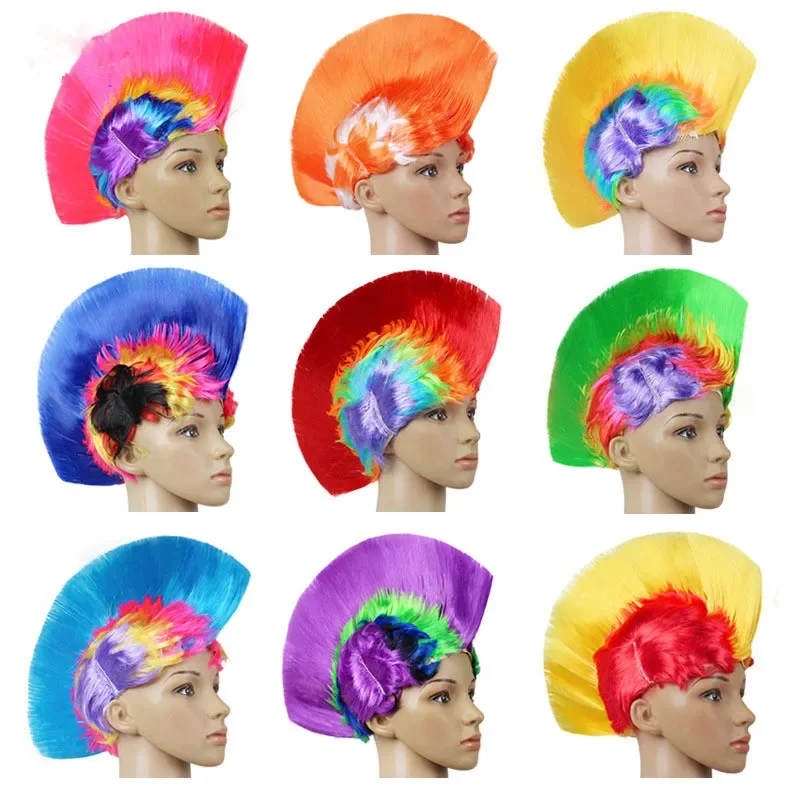 Mardi Gras CarnivaL Wig Birthday Party Funny Hair Hat Accessories Clown Fans Dance Headdress Indigenous  Primitive Headwear