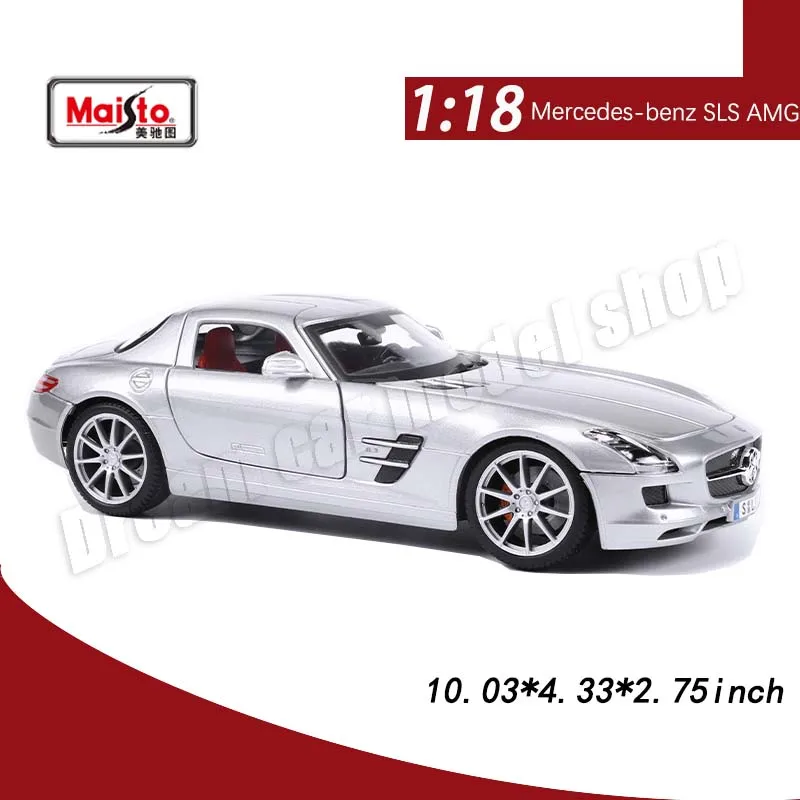 Limited Sale Maisto 1:18 Mercedes-benz SLS AMG Alloy Car Model Toys Die-cast Car Model Decoration Miniature Car Collectible Gift