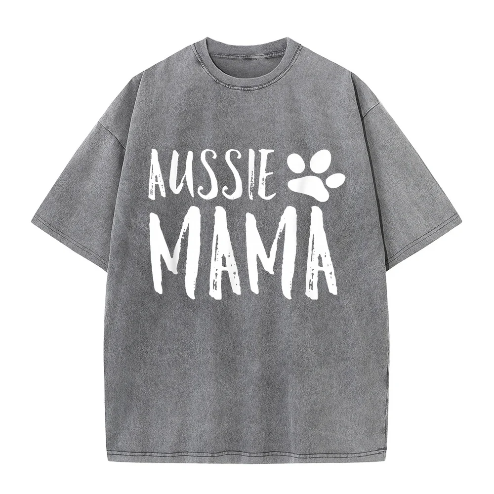 Australian Shepherd Mom Aussie Cute Red Merle T-Shirt 웃긴 Boyfriend T Shirt Gift Daily Print Short Men Cotton Humor Summer Top