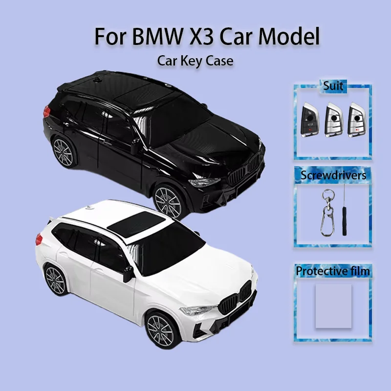 For BMW X3 Car Key Cover Case Car Model Remote Control Key Holder Fob Box Bag Keychain Accessories Creative Buckle Surprise Gift