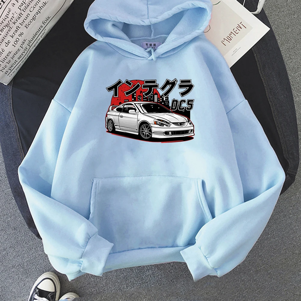 JDM Integra DC5 Type R Hoodie Fashion Men Graphic Hoodie Unisex Pullovers Oversized Sweatshirts Japanese Streetwear