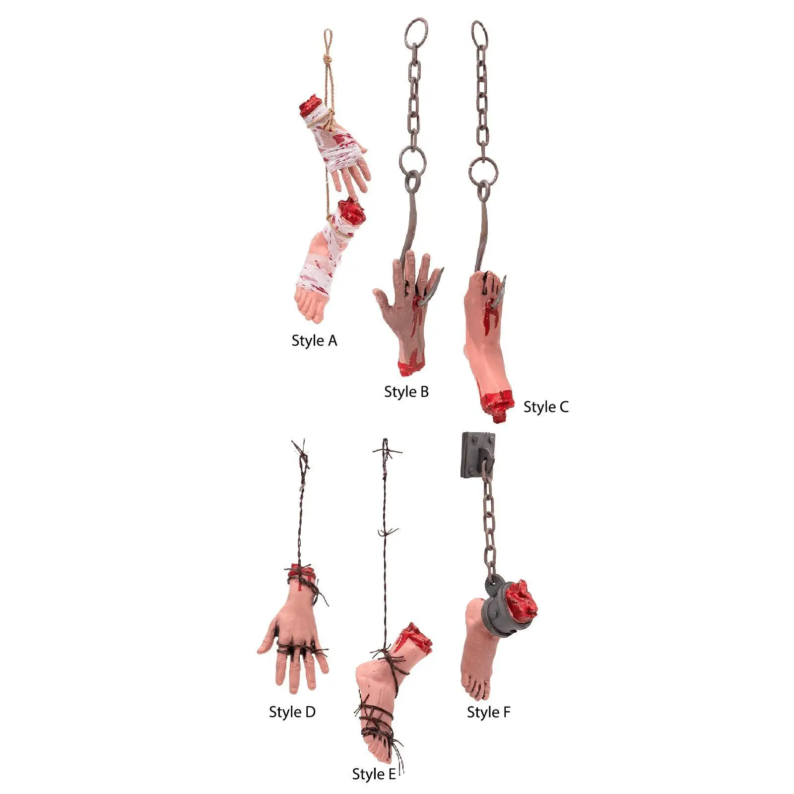 Scary Hanging Severed Ornament Halloween Props Halloween Decoration Broken Body Parts for Home Garden Outdoor Cosplay Indoor Bar