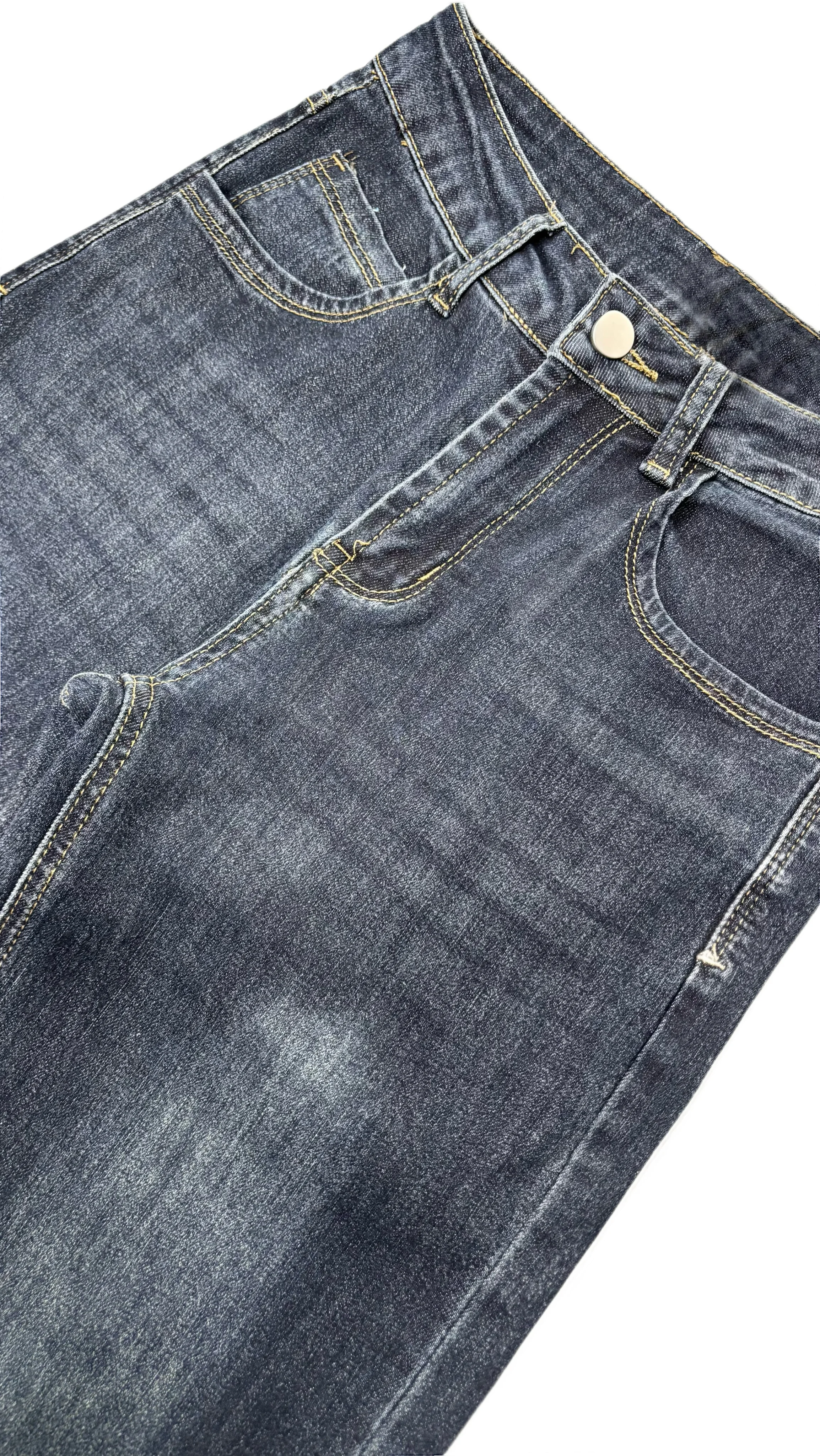 جينز منخفض الخصر، غير لاصق، فكرًا، متعدد الاستخدامات وميكرو بولد للسيدات، سروال تنظيف نحيف ونحيف (مطول)