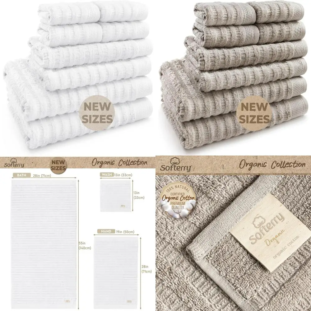 

Роскошный набор полотенец из органического хлопка — 100% мягкий, очень впитывающий, прочный — быстросохнущий по 500 GSM — идеально подходит для комфорта в отеле