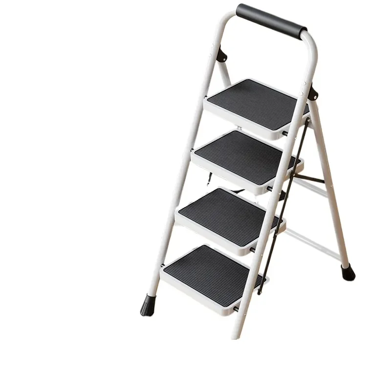 Heavy Duty Folding A-Frame Step Ladder with Wide Tread Steps for Home Indoor Outdoor Use for All Purpose Height Access