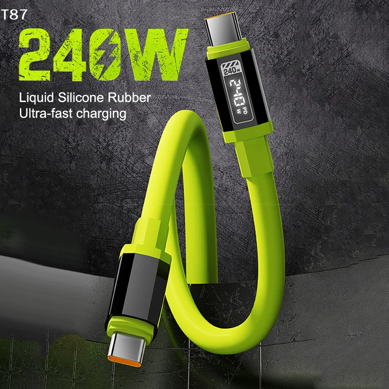 240W Typ-C-auf-Typ-C-Schnellladekabel, universelles Hochleistungs-Ladekabel, USB-Kabel, 6A USB-C-Kabel