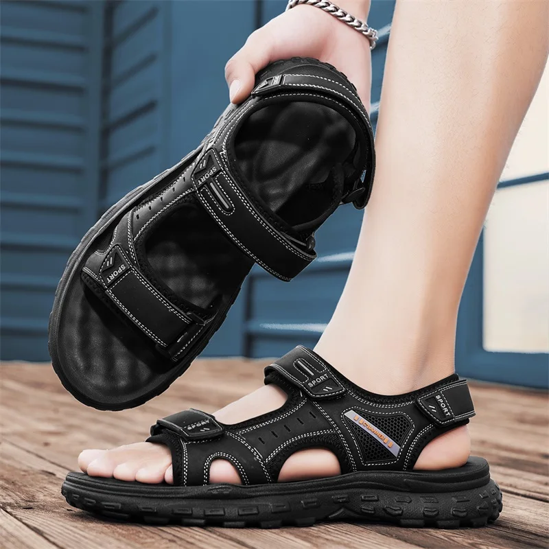 Men's Sandals 2024 Summer Anti-Slip Breathable Sports Sandals Comfortable Lightweight Beach Sandals Casual Flip Flop Sandals