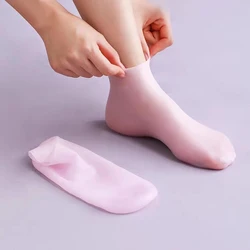 Silicone Socks And Gloves - Moisturizing Gel Spa Exfoliation Prevent Dry Cracked Dead Skin Remover Protector Foot/Hand Care Tool