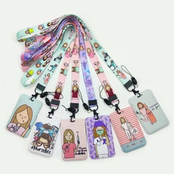 Nurse Neck Strap Card Holder Doctor ID Credit Card Case Lanyard Badge Holder Phone Rope Hospital Credentials Accessories Gift