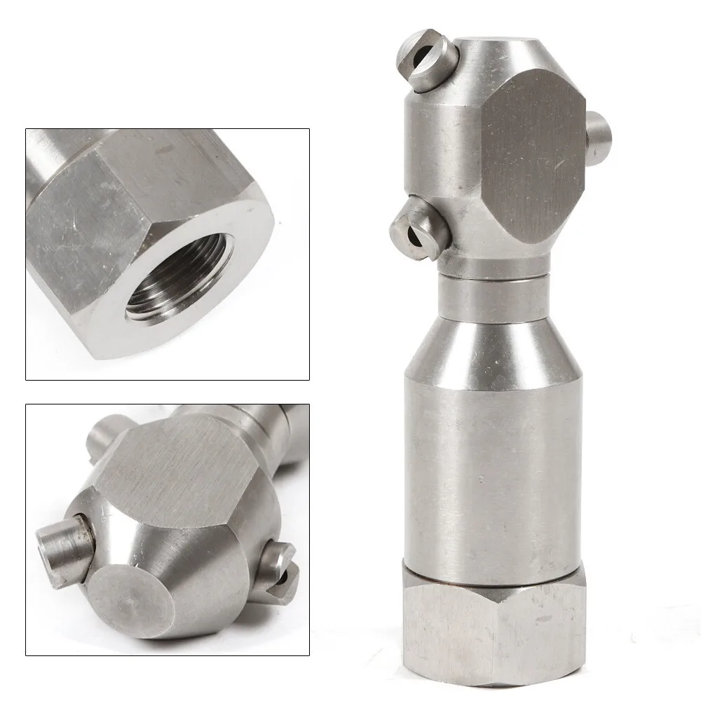 Rotating Jetter Head Rotary Nozzle Pressure Washer Drain Sewer Hose Cleaner 1/2"