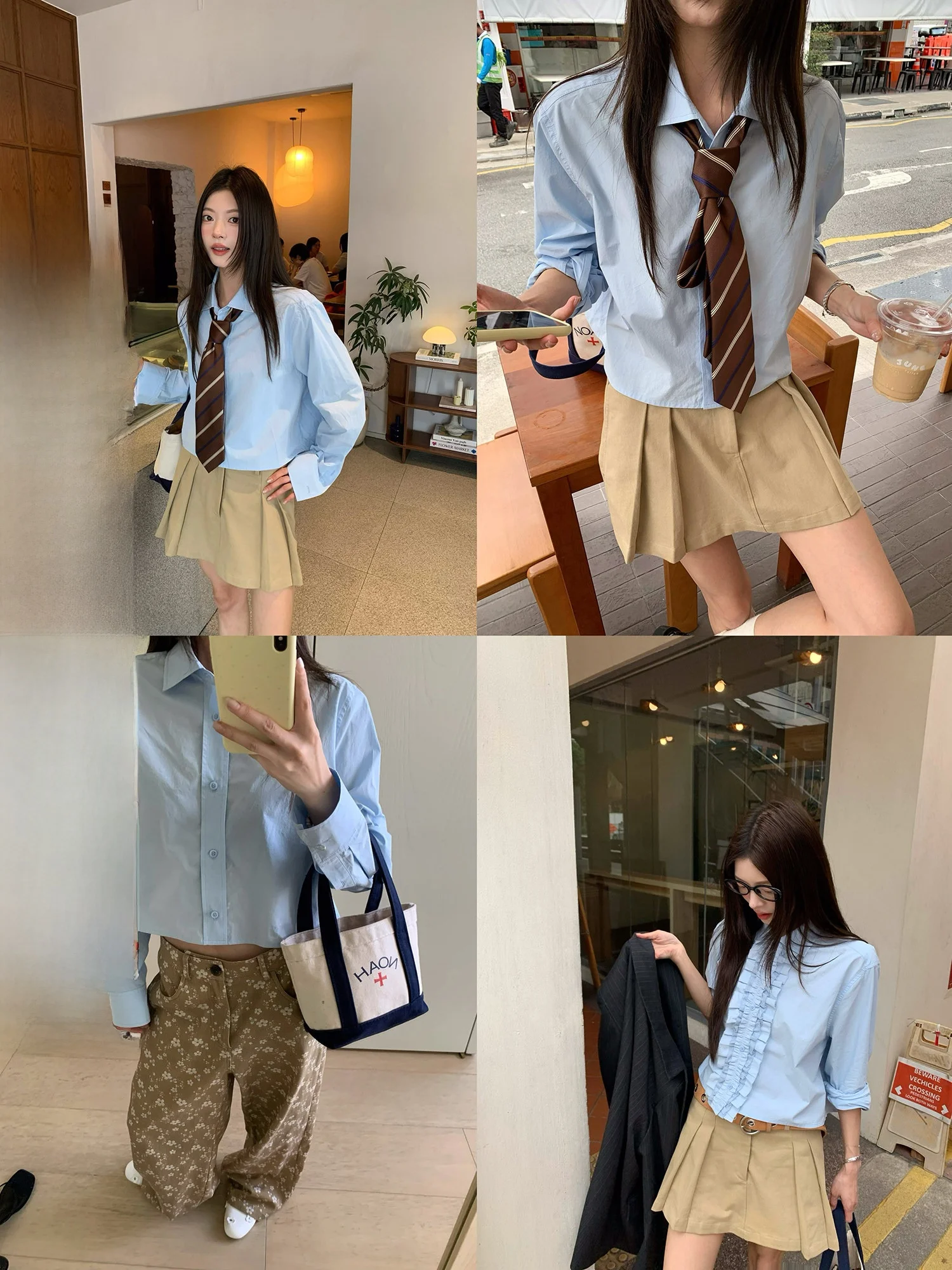 

Saint ort Loose Detachable Blue irt Versatile College Sle Women's Premium Faion irt Easy Care Long Sve