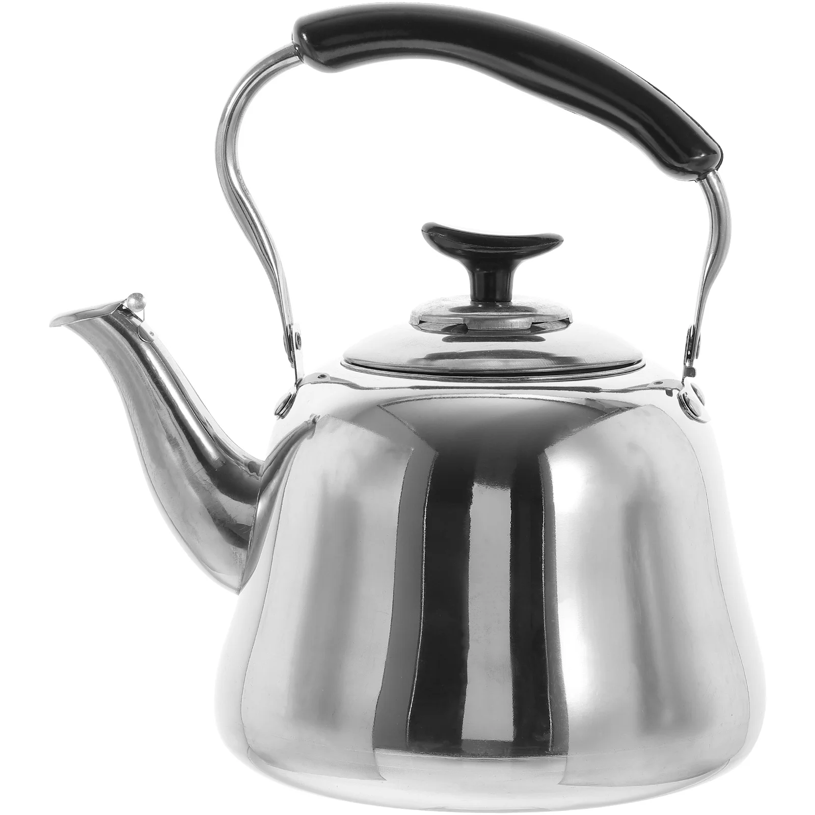 

Tea Pots Chirping Kettle Water Boiling Whistling Stovetop Gas Anti-scalding Handle Silver Household Boiler Kitchen