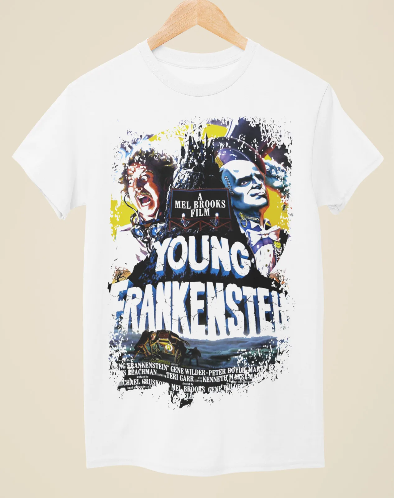 

Young Frankenstein - Movie Poster Inspired Unisex White T-Shirt