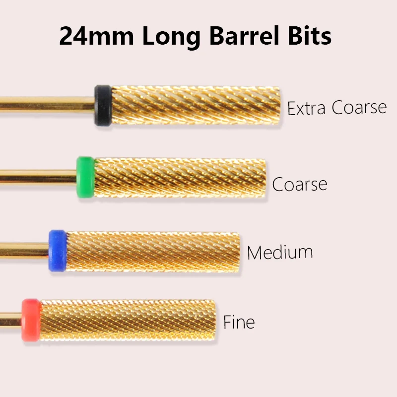 24mm beczka z węglika bardzo długie wiertła do paznokci wiertarki elektryczne akcesoria do Manicure Bit narzędzie martwa skóra frez do skórek
