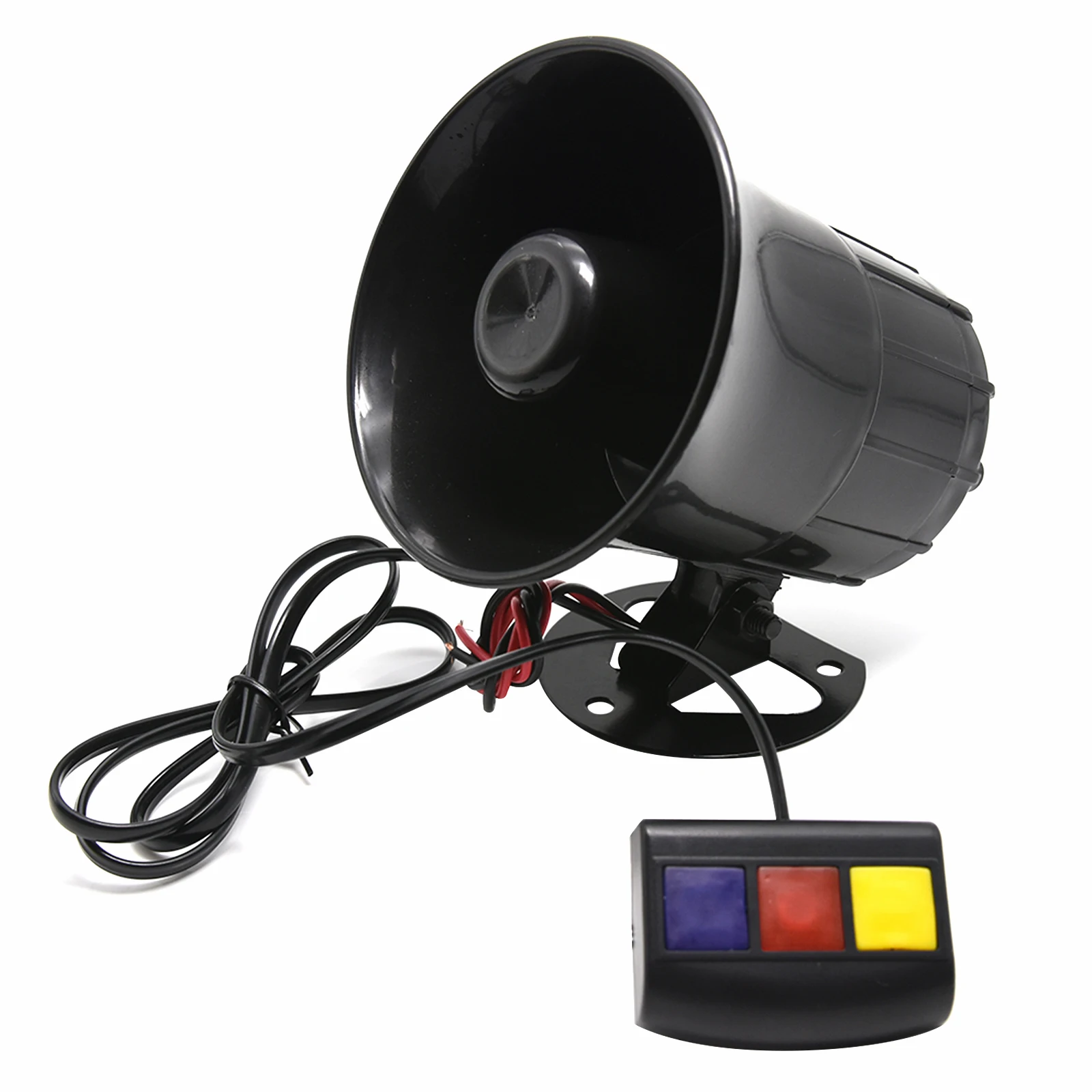 AD 115dB 12V 3 Tone Sound Loud Car Horn Motorcycle Warning Alarm Police Fire Siren Horn Speaker Automotive Accessories Moto 20W