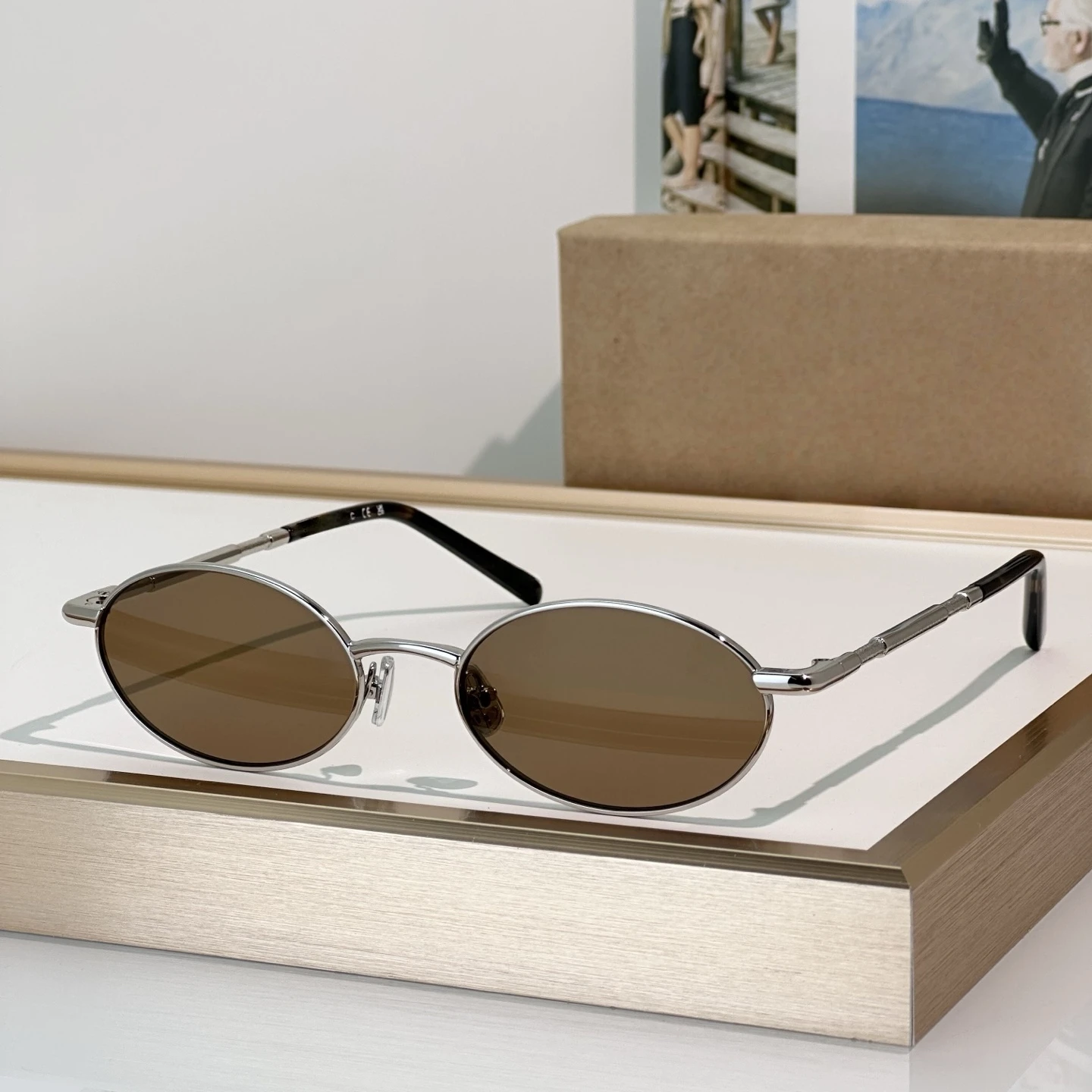 

Fashion Metal Alloy Oval Luxury Design Eyepieces Women's Sunglasses Brunello BC2006ST UV400 Men's Sun glasses