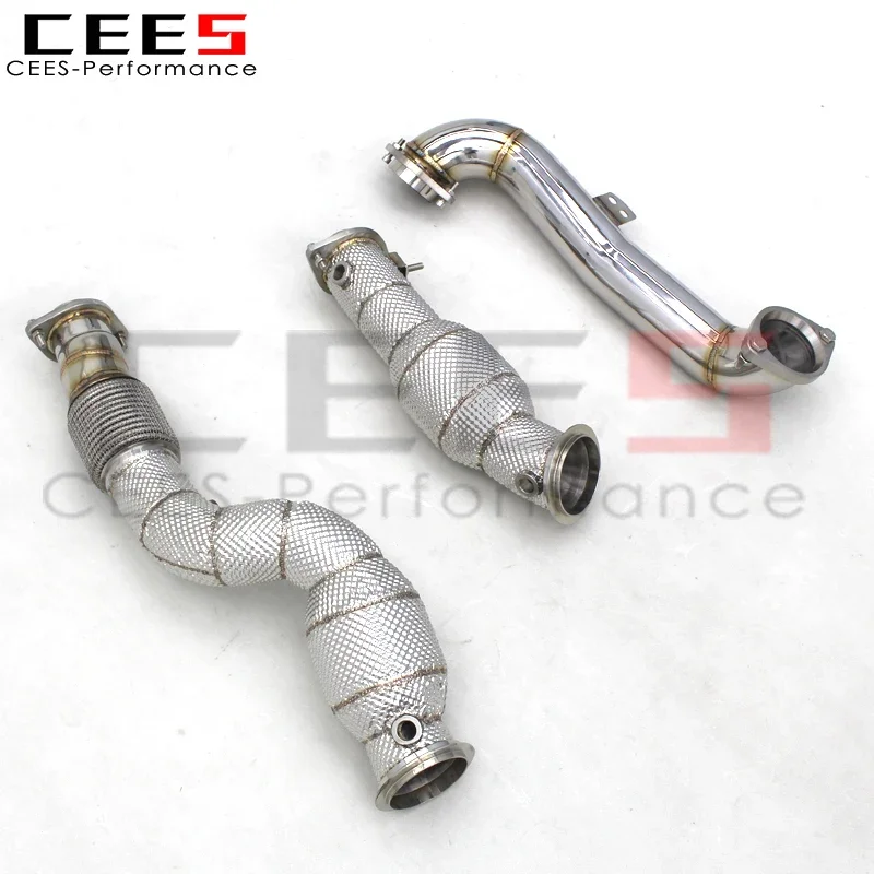 CEES Exhaust Header Downpipes for BMW M2 G87 3.0T 2019-2023 Racing Car SS304 Free Flow Pipes Muffler Exhaust System Escape
