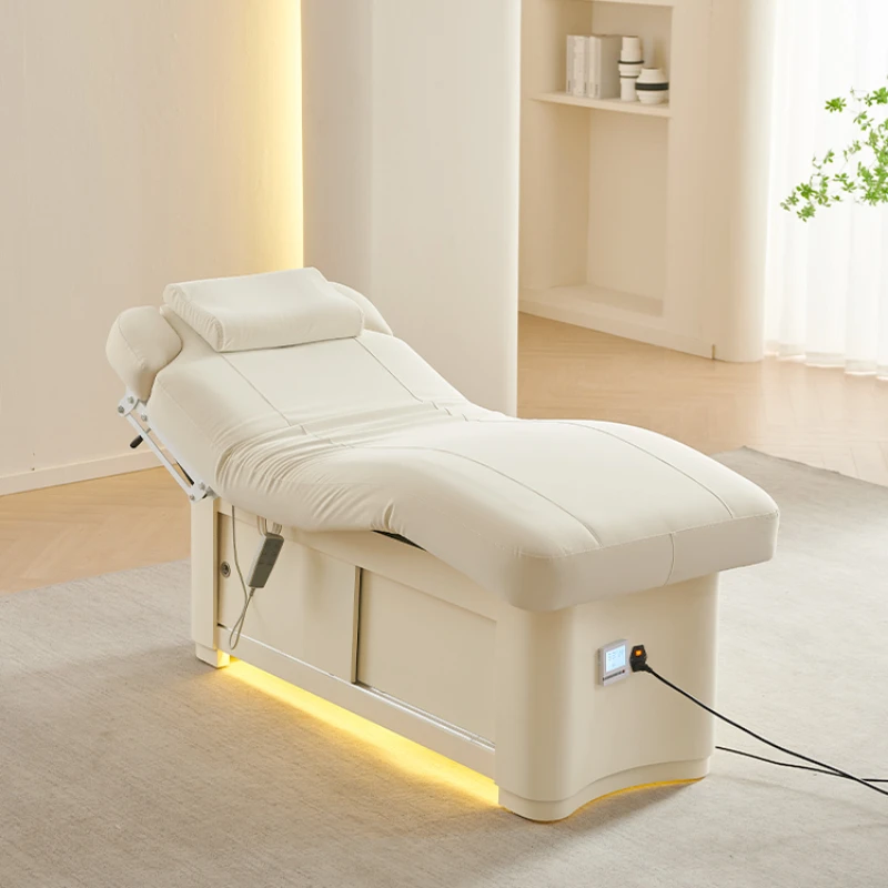 

Cosmetic Professional Massage Bed Thai Aesthetic Pedicure Electric Spa Lash Bed Implicity Lit Pliant Salon Furniture XR50AM