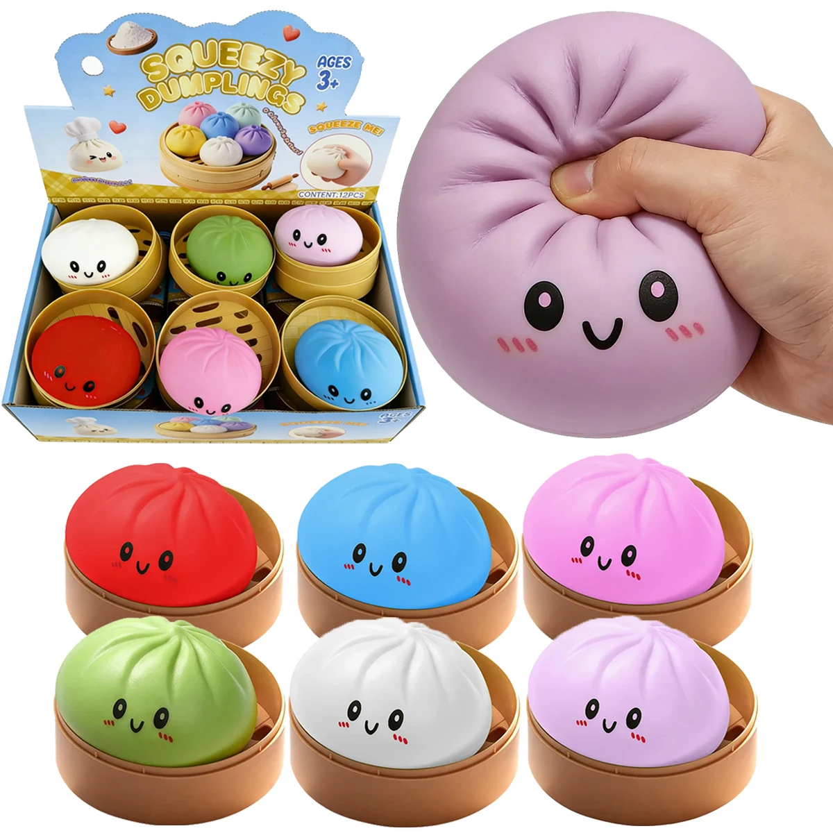 

1-4pcs Maltose Cube Stress Squeeze Toy Decompression Vent Ice Cube Anti Stress Slow Rebound Polar Light Colorful Squeeze TPR Toy