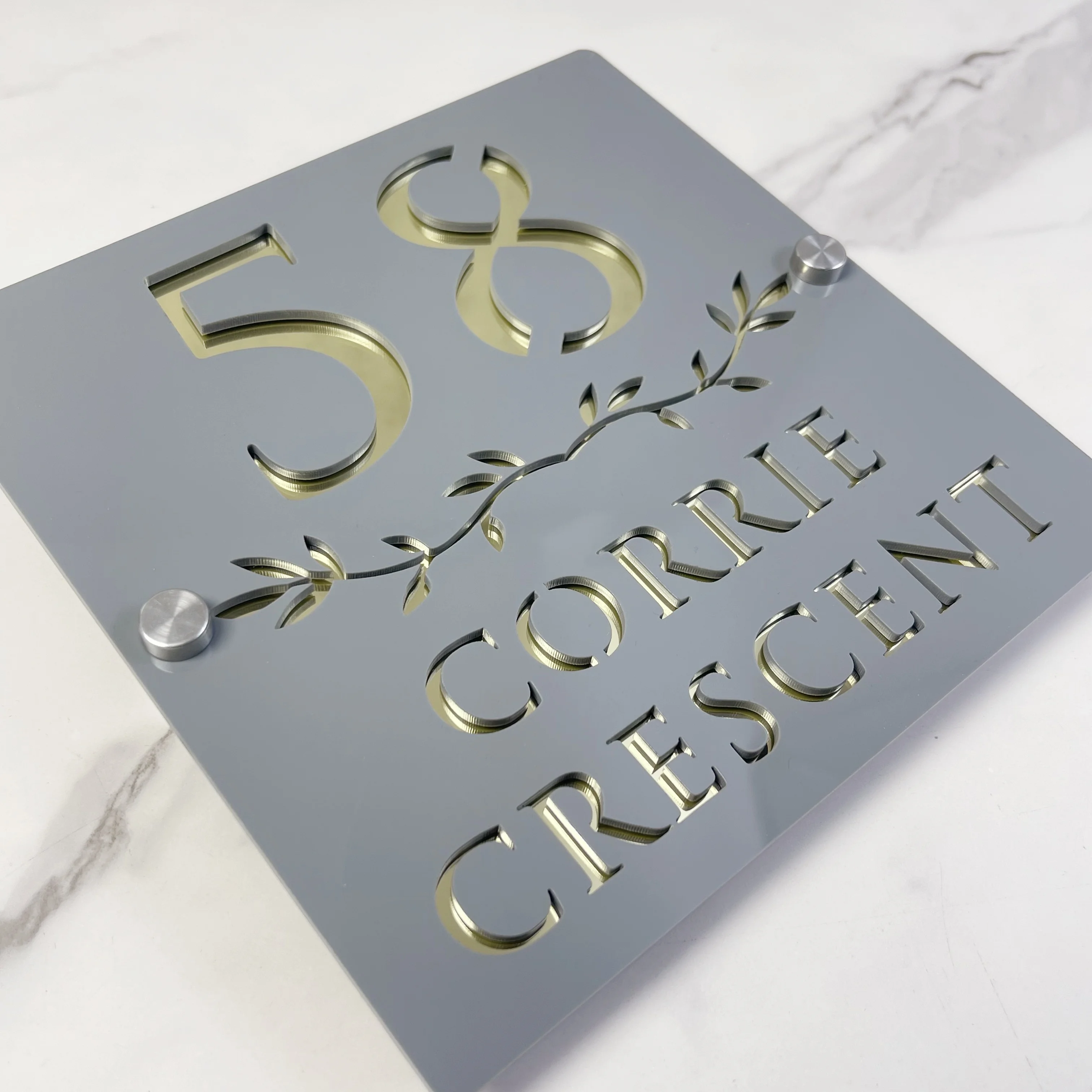 Custom 3D Acrylic House Number Sign Personalized Outdoor Door Plate | Waterproof Floating Address Plaque Hotel Street Room Decor