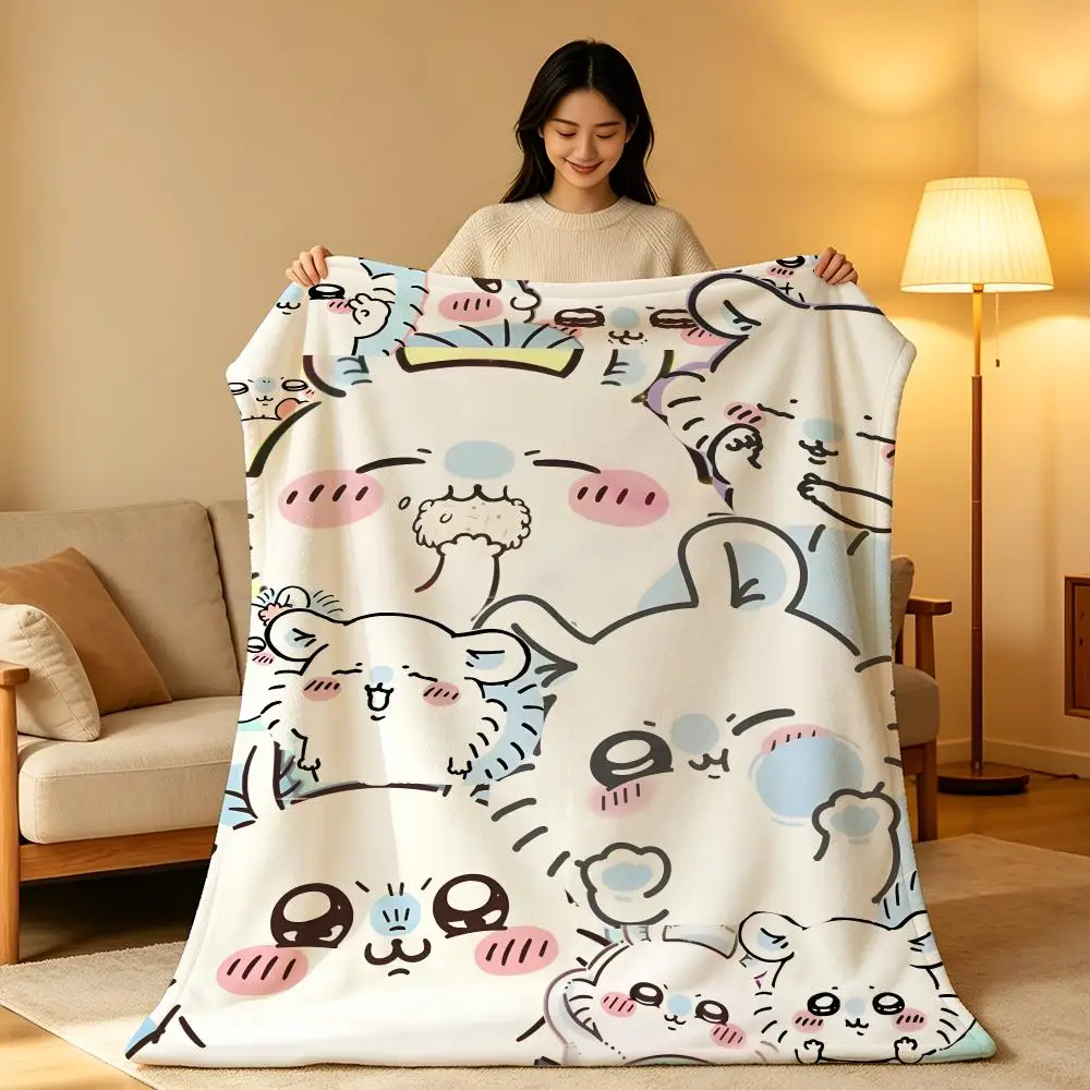 Character M-Momonga Japanese Mascot Popular Design Throw Soft Warm Flannel Blanket Lightweight for Sofa Bed Couch Travel Adults