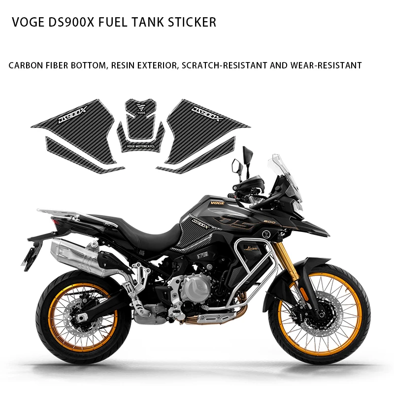 

For VOGE DS900X dsx 900 2024 Adventure Motorcycle Accessories Sticker Frosted Side Fuel Tank Pad Protective Anti-slip Decal Kit