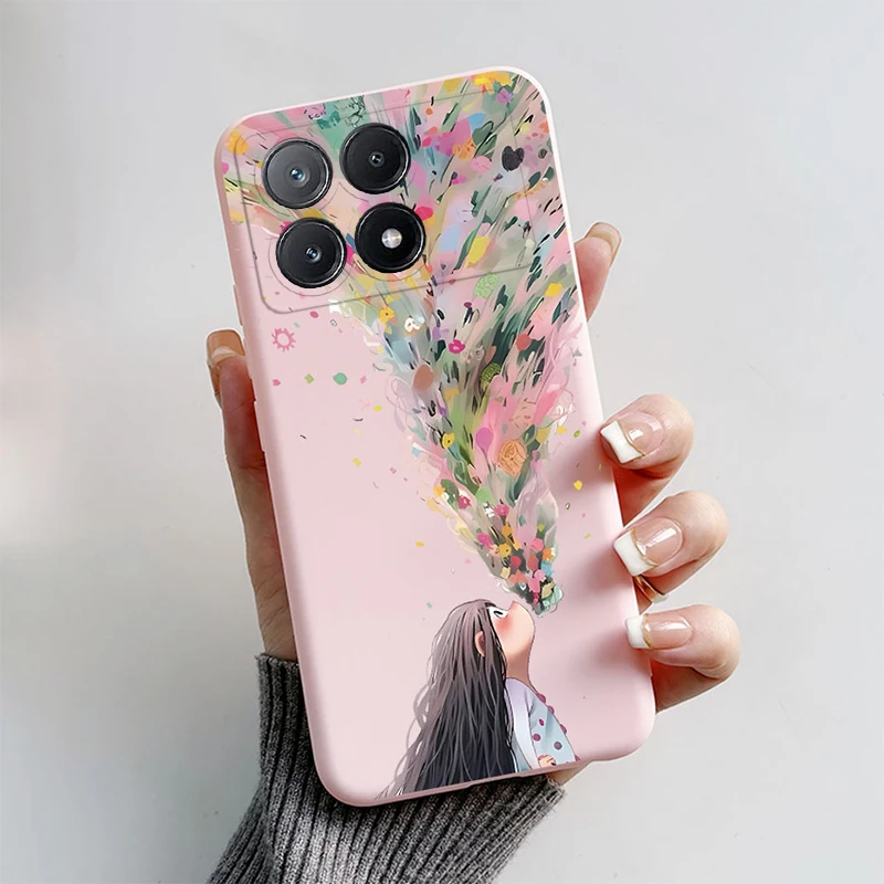 Funda de teléfono Poco X6 Pro 5G, Protector de silicona de lujo con diseño de astronauta y mariposa para Xiaomi Poco X6 X 6 Pro Pocox6 Pro 5G