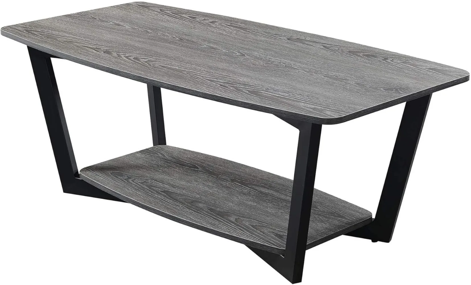 

Convenience Concepts Graystone Coffee Table, Weathered Gray / Black Frame