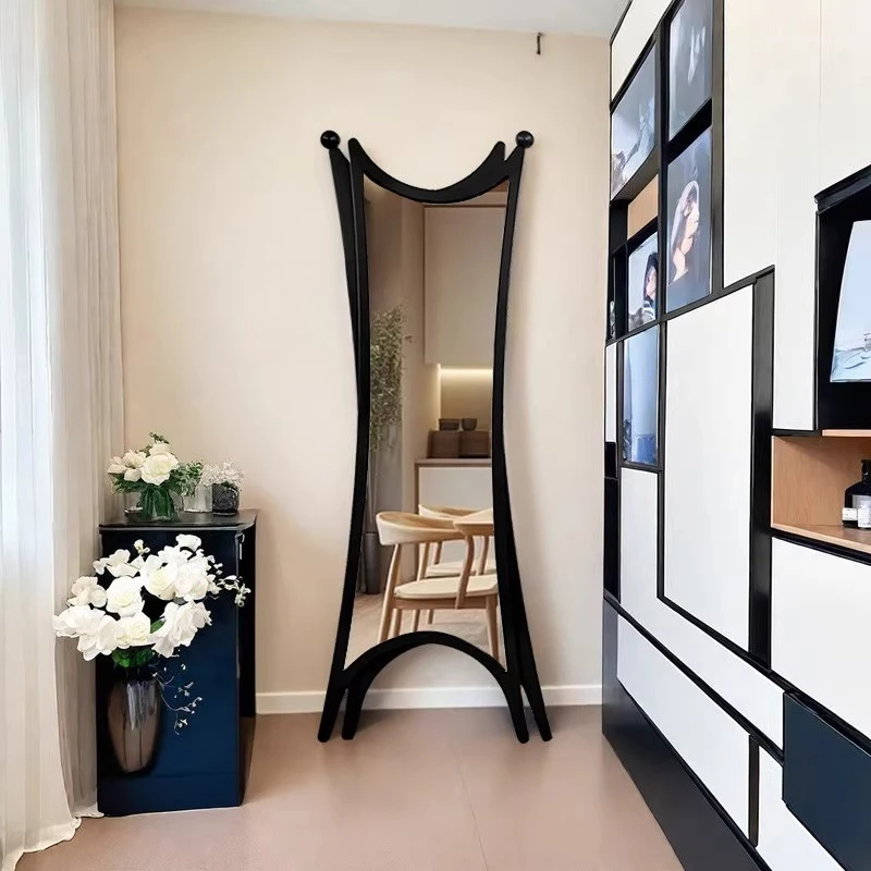 

French light luxury floor full body mirror home