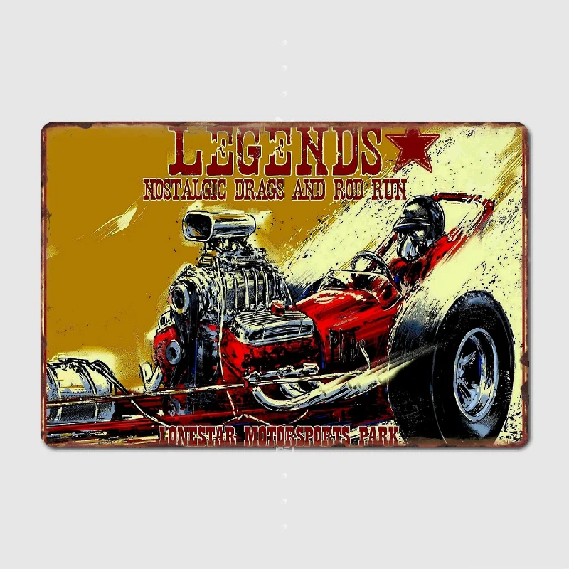 DRAG RACING : Blown Engine Auto Racing Metal Sign Poster Wall Cave Club Bar Design Wall Decor Tin Sign Posters Room Decoration