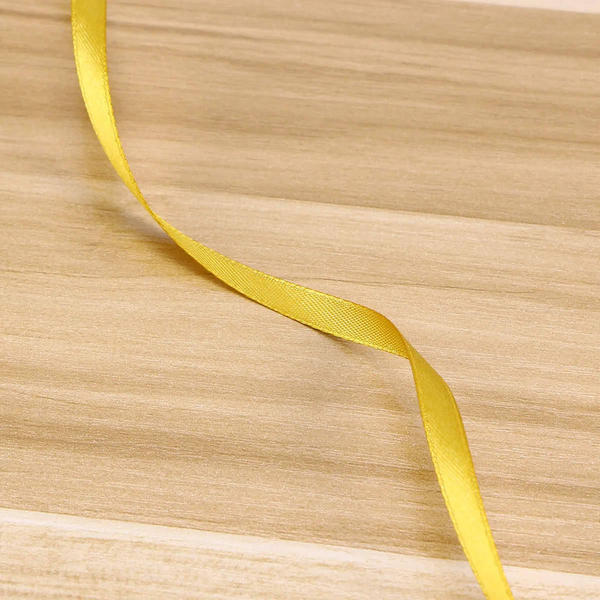 

25 Yards 6Mm Polyester Silk Ribbon Saffron Yellow Gift Wrapping Wedding Decor Crafting Floral Design Hair Bows Sewing Ribbon For