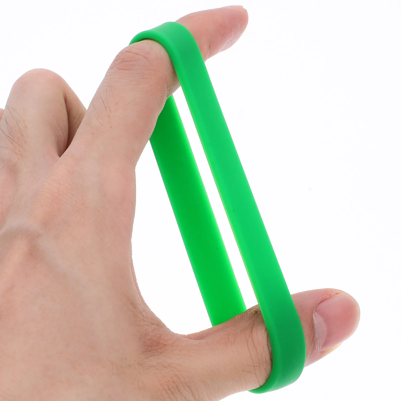 60Pcs Silicone Wristbands Stretchy Elastic Plain Rubber Bracelets for Youth Women Men Party Favors Sports Events Gifts Green