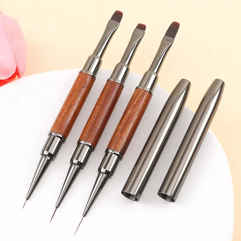 Double-end Nail Pen Brush Glue Phototherapy Pen UV Gel Liner Brush Dual End Acrylic Nail Art Painting Manicure Multi Brush Tool
