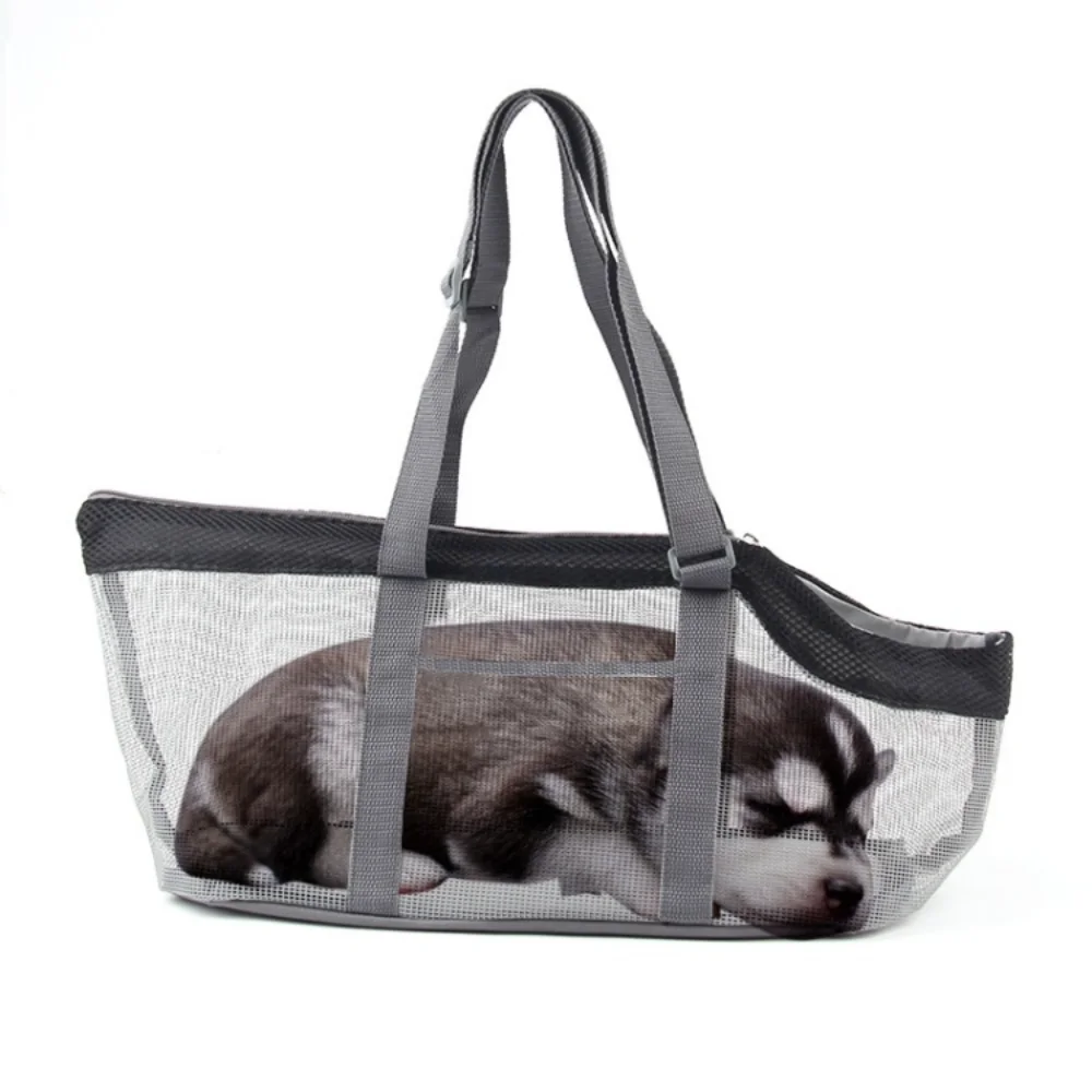 

Outdoor Portable Panoramic Breathable Pet Outing Carry Handbag Mesh Dog Carrier Bag For Cat