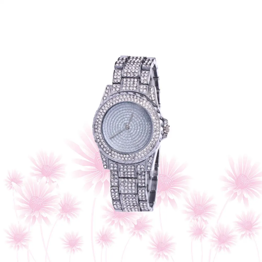 

Stylish Rhinestone Watch Women Quartz Wristwatch Steel Band Elegant Bracelet Christmas Birthday Gift Women Watch